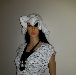 Crochet floppy hat